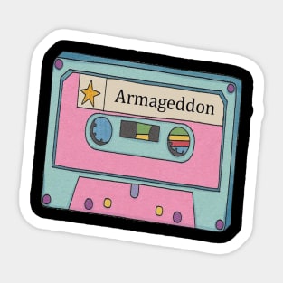 Vintage Cassette Tape Armageddon Sticker